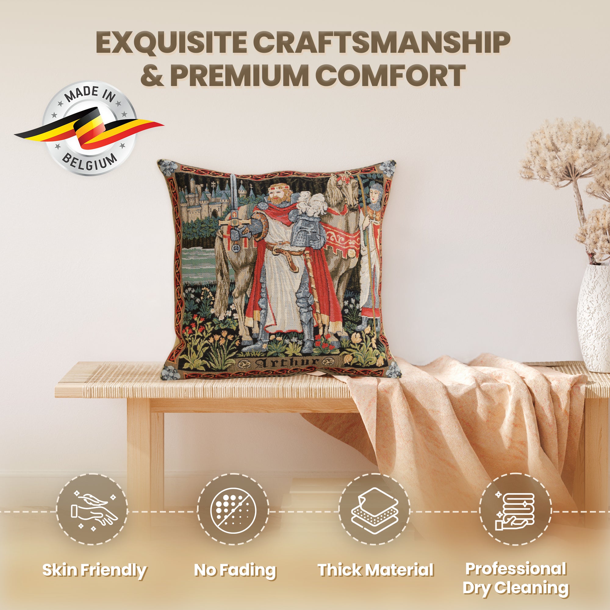 Legendary King Arthur European Cushion Cover