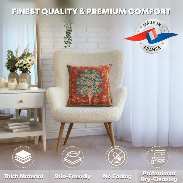 Orange Tree Large French Tapestry Cushion