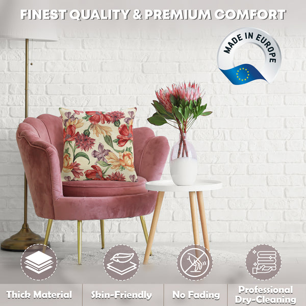 Iris Blossoms Cushion  Cover