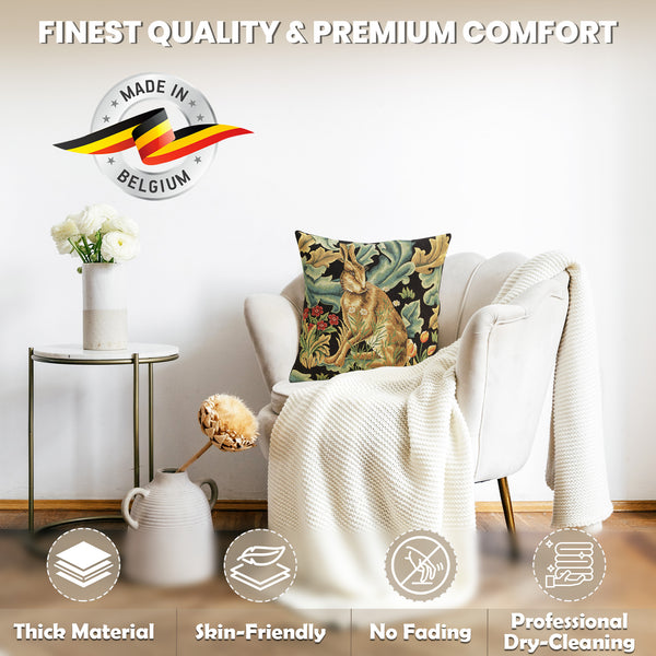 Hare by William Morris European Cushion Cover