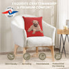 Puppy Pug Red French Tapestry Cushion