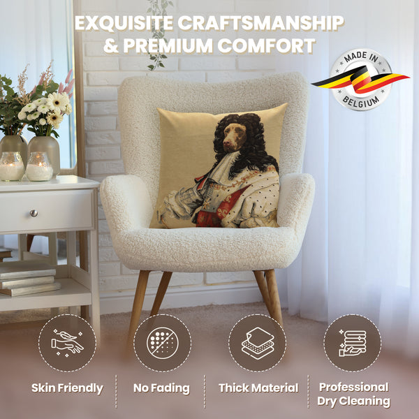 Chien Louis XIV European Cushion Cover
