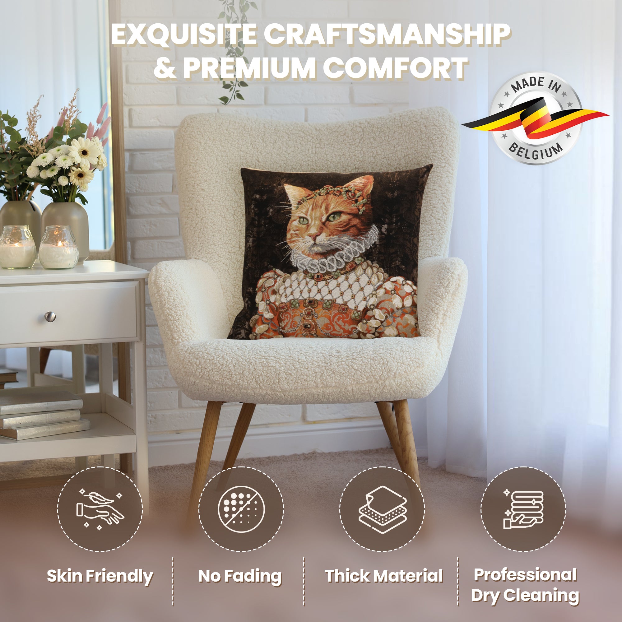 Ginger Cat Sisi European Cushion Cover