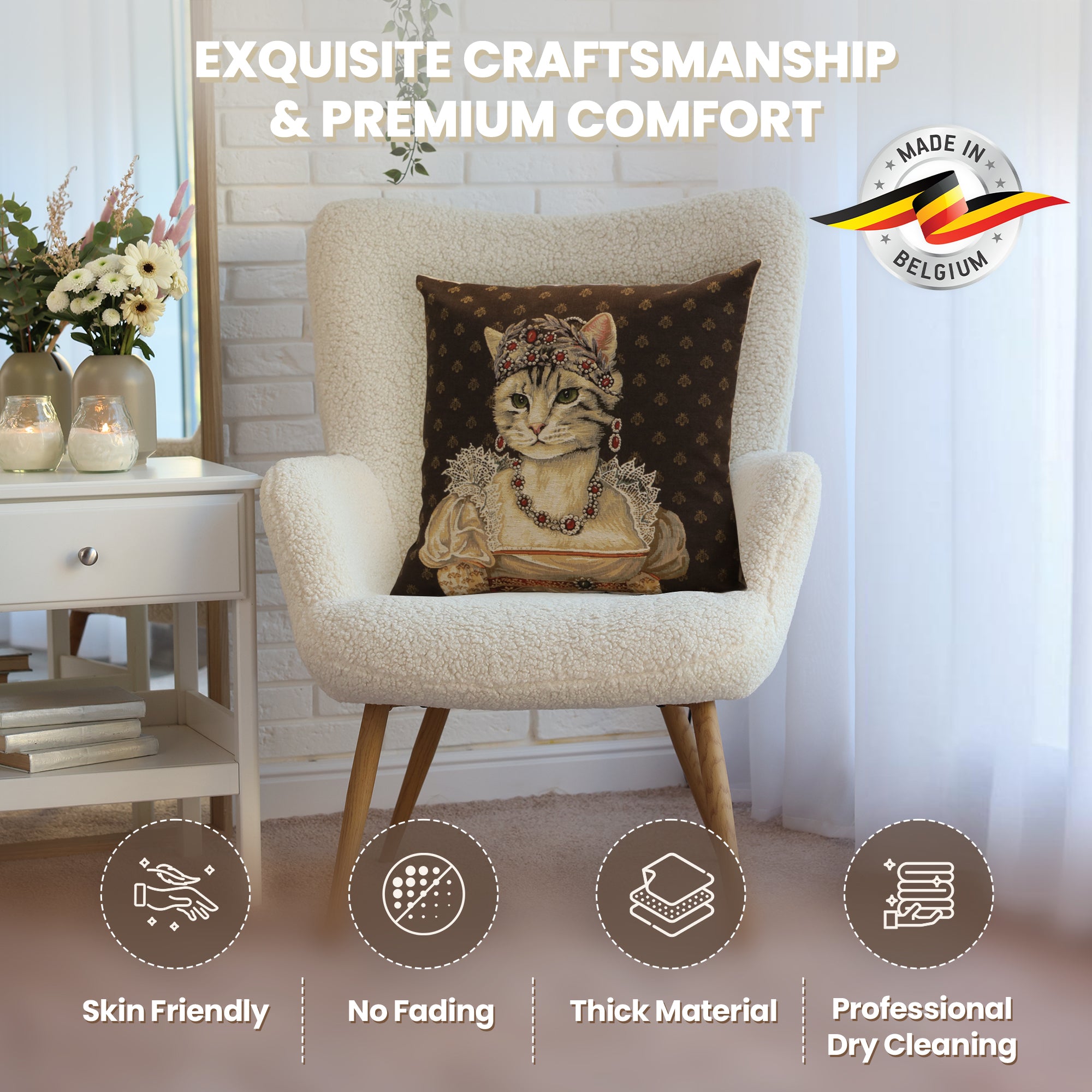 Chat Josephine European Cushion Cover