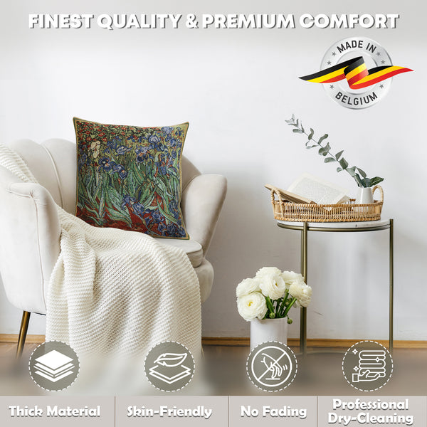 The Iris I Belgian Cushion Cover