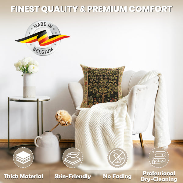 Tree of Life Beige II European Cushion Cover