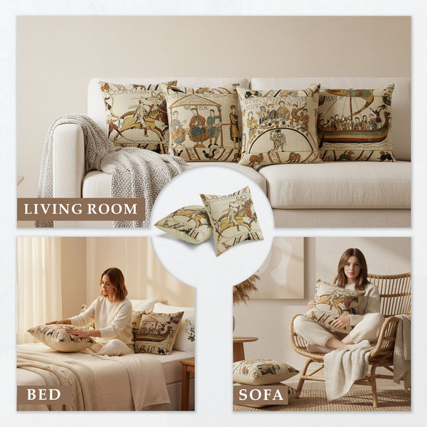Bayeux Battle of Hastings European Cushion Cover