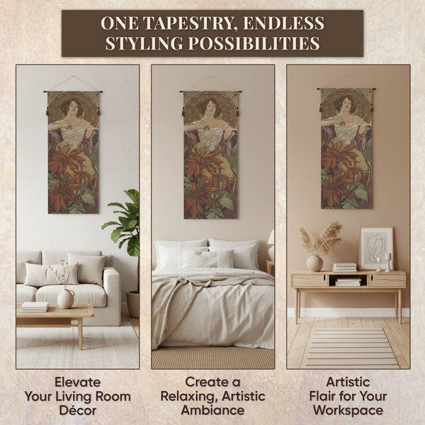 Mucha Rubis European Tapestry