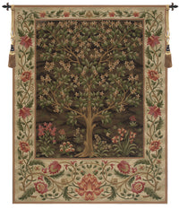 Tree of Life Brown II European Tapestry by William Morris