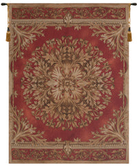 Les Rosaces in Red French Tapestry