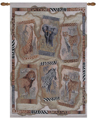 Safari Animals Fine Art Tapestry
