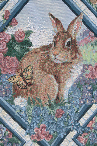 Spring Bunnies Fine Art Tapestry