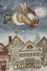 Snow Angel Village Tapestry Table Runner by Warren Kimble