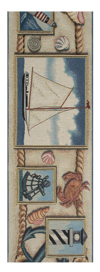 Light House  &amp; Sea Shells I Tapestry Table Runner