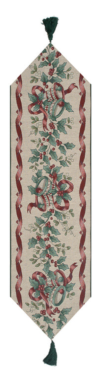 Holly Bells Tapestry Table Runner