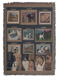 Dog Portraits Tapestry Throw