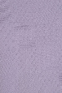 Lilac Textured Blocks Tapestry Throw