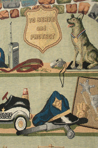 To Serve and Protect Tapestry Throw