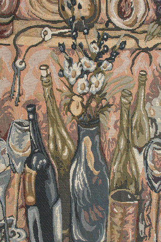 Wine Parlor Still Life Tapestry Throw
