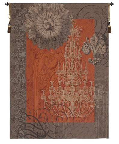 Le Grand Lustre Orange French Tapestry by Corley