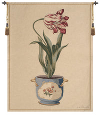 Red Tulip II European Tapestry by Fabrice de Villeneuve