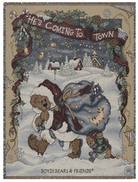 He's Coming To Town Tapestry Throw by Boyd