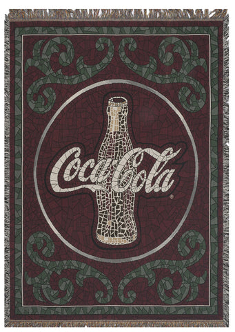 Coca Cola Mosaic Tapestry Throw