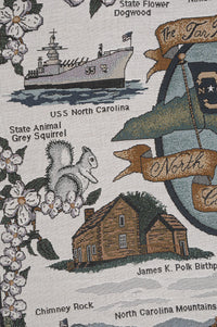 North Carolina Sights Tapestry Throw