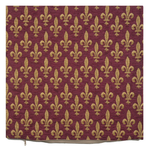 Fleur de Lys Rouge IV European Cushion Cover
