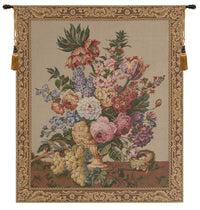 Brussels Bouquet Creme European Tapestry by Jan Baptist Vrients
