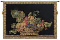 Fruit Basket Black European Tapestry by Jan Brueghel de Velours
