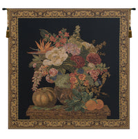 Fragrant Pedestal Black European Tapestry by Hugh van Eyck