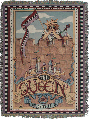Queen of Everything Tapestry Throw