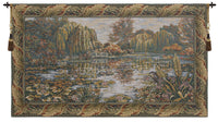 Giverny with Acantha Leaf Border European Tapestry by Claude Monet
