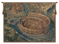 The Coliseum Rome Italian Tapestry Wall Hanging by Alberto Passini
