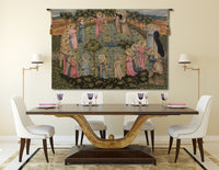 Roundance of Saints Italian Tapestry Wall Hanging by Fran Angelio