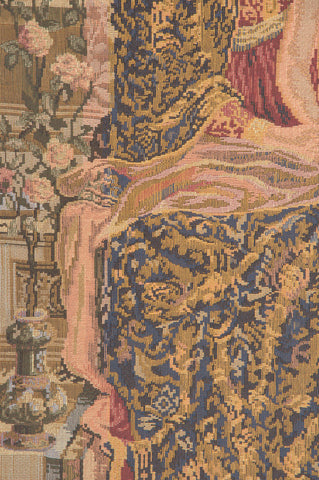 Madonna and Child Seated European Tapestry