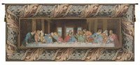 The Last Supper Italian with Border Italian Tapestry Wall Hanging by Leonardo da Vinci