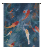 Koi Pond Small Tapestry Wall Hanging