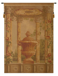 Urn with Columns Brown European Tapestry