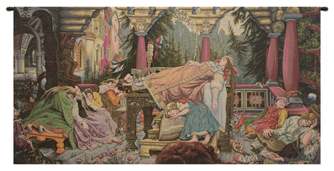 Sleeping Beauty Italian Horizontal Italian Tapestry Wall Hanging by Victor Vasnetsov