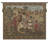 The Hunt in Red European Tapestry