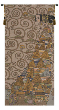L'Attente Klimt a Droite Gris French Tapestry by Gustav Klimt
