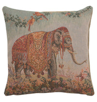 Elephant I Small French Tapestry Cushion by Jean-Baptiste Huet