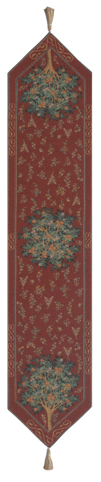 Orange Tree II Large French Tapestry Table Runner