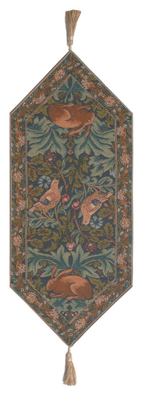 Brother Rabbit Small French Tapestry Table Runner by William Morris