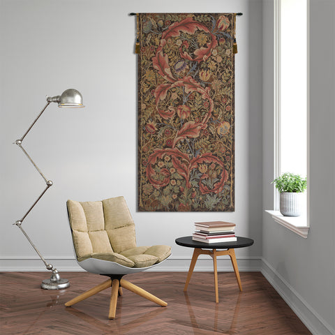Acanthe Brown Medium French Tapestry by William Morris