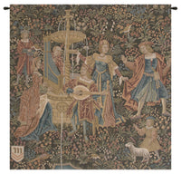 Country Musicians Square Dark European Tapestry