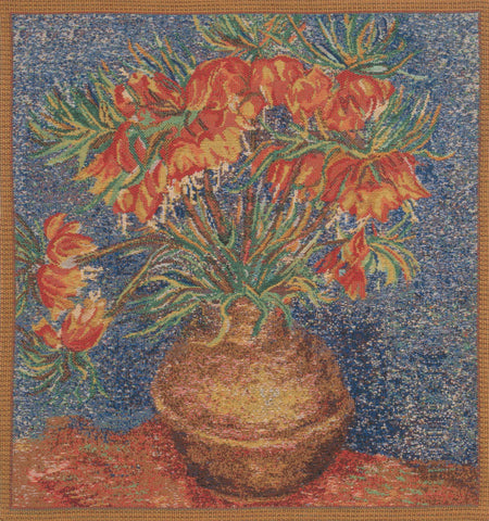 Fritillaries Belgian Cushion Cover by Vincent Van Gogh