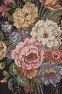 Bunch of Flowers Black European Tapestry